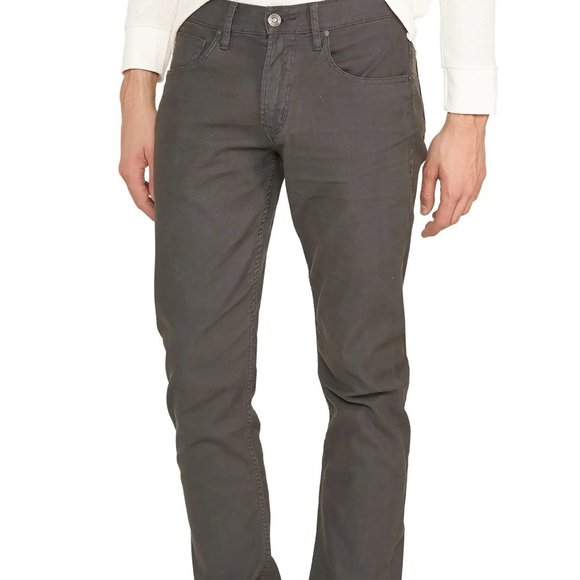 HUDSON Jeans Blake Slim Straight Twill Jeans in Dark Grey
